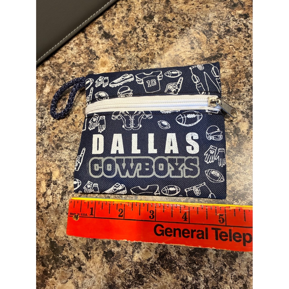 Dallas Cowboys NFL Navy Blue Small Zipper Coin Pouch Wristlet Wallet Star Logo